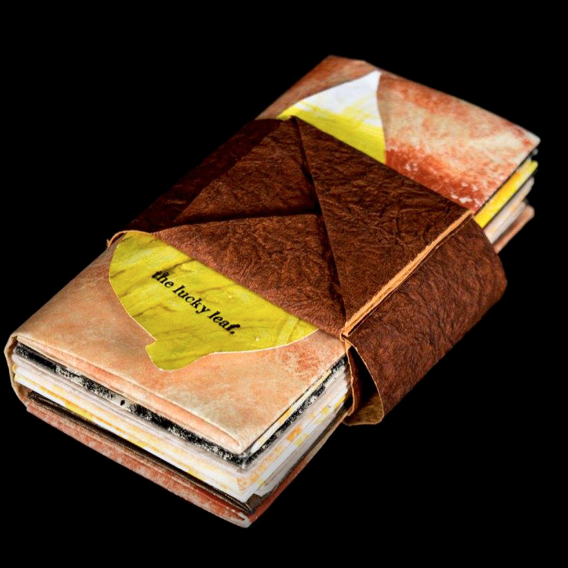 cover of "the lucky leaf" artist book. Link to the lucky leaf.
