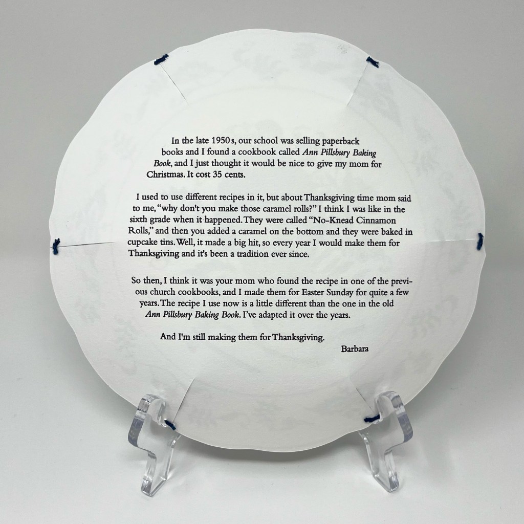 back of plate with letterpress text. Text available in paragraphs following. 